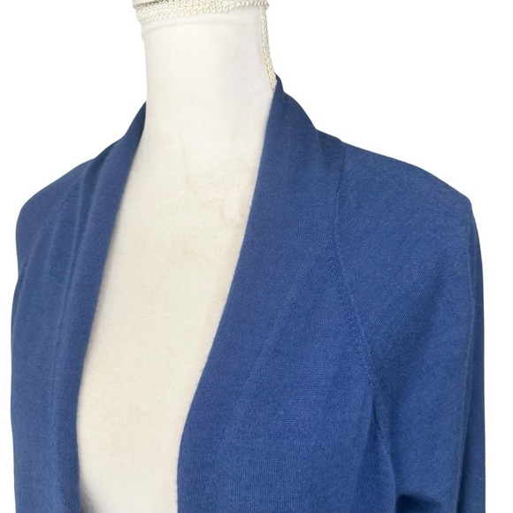 Manrico Cashmere silk blue purple open cardigan sweater large - Picture 6 of 15